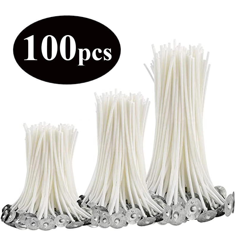 Soy Wax Flake - Bezdymna świeca knoty 2.6-20cm wstępnie woskowane